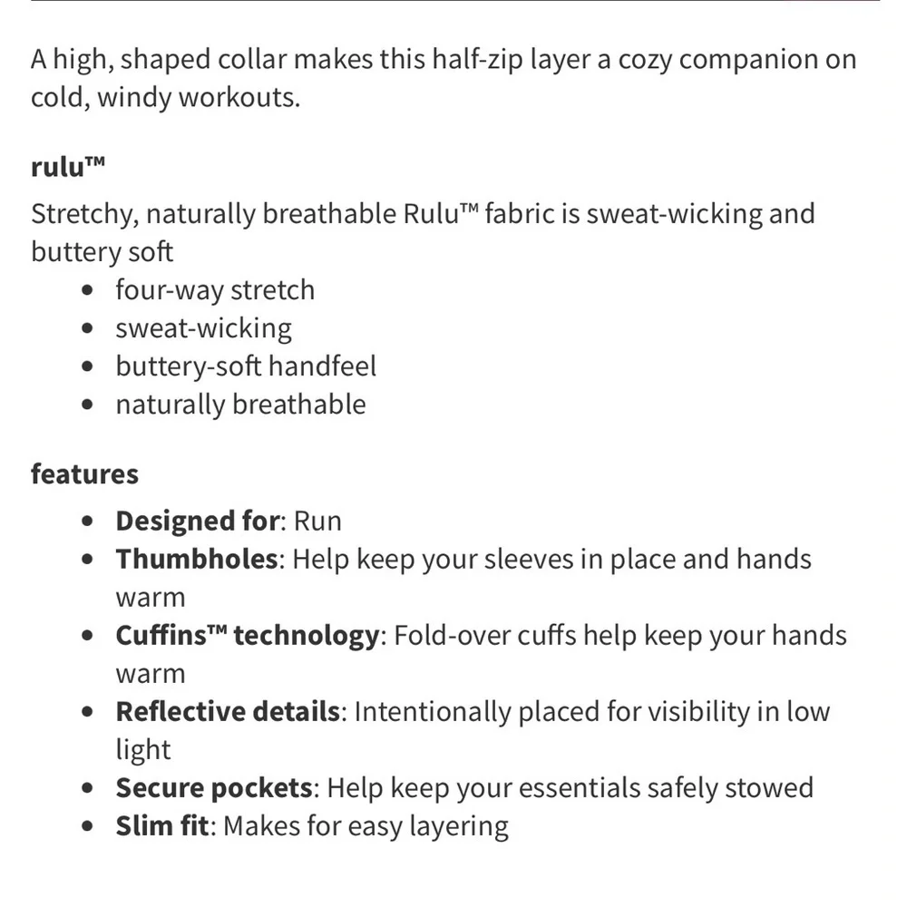 LULULEMON - Runderful 1/2 Zip - Picture 12 of 12